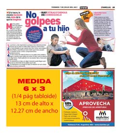 Muestra de aviso 6x3 Trome Soluciones de Marca Rotativos 6x3 de Ecomedia El Comercio para MyPE y PyMEs. Tanto web como en Trome El Comercio Peru21 Publimetro Depor Adwords Facebook PeruRed. Ideas de publicidad para CRECER