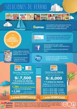 Rotativos 6x3 de Ecomedia El Comercio para MyPE y PyMEs. Tanto web como en Trome El Comercio Peru21 Publimetro Depor Adwords Facebook PeruRed. Ideas de publicidad para CRECER