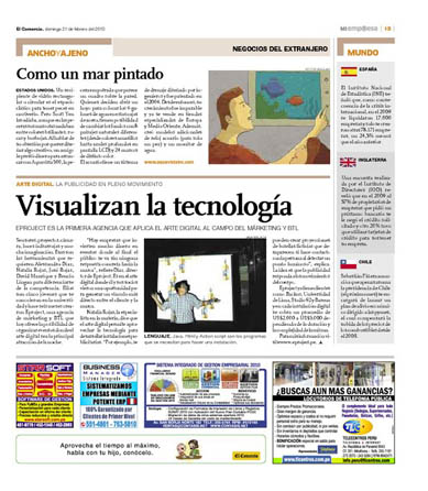 página de Aviso para colombiana TeleCentros 3x2 en Mi Empresa. Sale todos los domingos. 306,000 Lectores